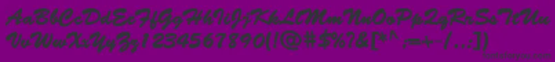 BantySBold-Schriftart – Schwarze Schriften auf violettem Hintergrund