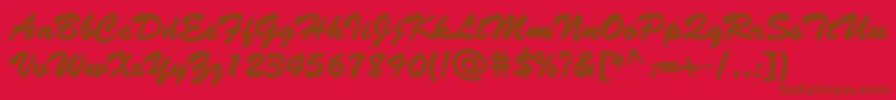 BantySBold Font – Brown Fonts on Red Background