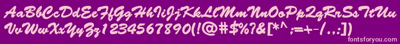 BantySBold Font – Pink Fonts on Purple Background