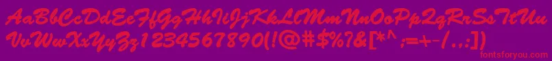 BantySBold Font – Red Fonts on Purple Background