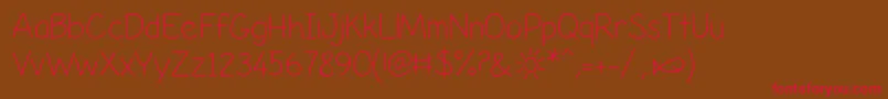 LifesABeachThin Font – Red Fonts on Brown Background