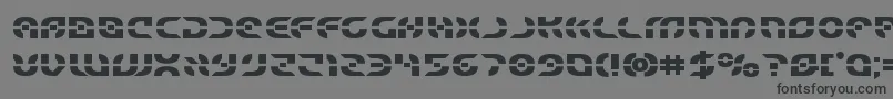 フォントStarfighterbold – 黒い文字の灰色の背景