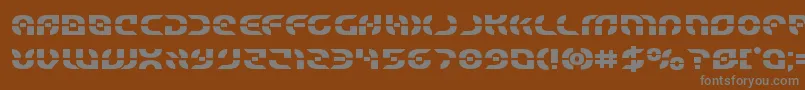 フォントStarfighterbold – 茶色の背景に灰色の文字