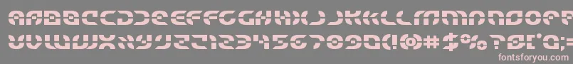 フォントStarfighterbold – 灰色の背景にピンクのフォント