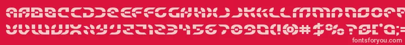 Starfighterbold Font – Pink Fonts on Red Background