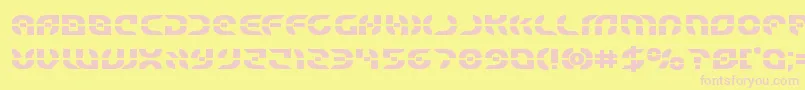 Starfighterbold Font – Pink Fonts on Yellow Background