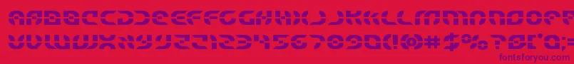 Starfighterbold Font – Purple Fonts on Red Background