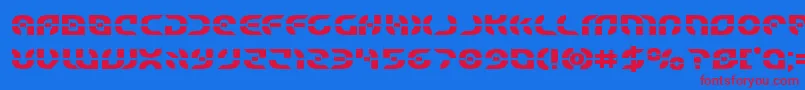 Starfighterbold Font – Red Fonts on Blue Background