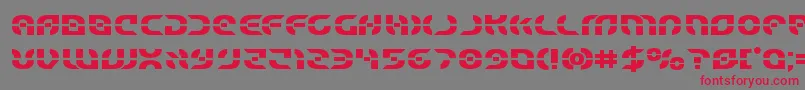 Starfighterbold-fontti – punaiset fontit harmaalla taustalla