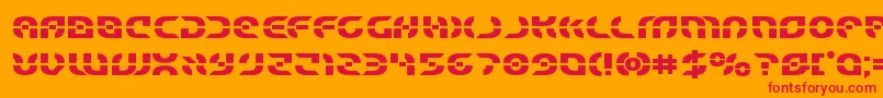 Starfighterbold Font – Red Fonts on Orange Background