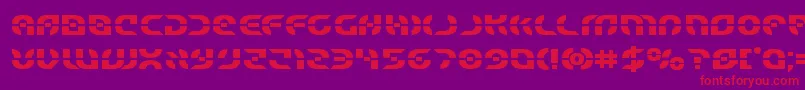 Starfighterbold Font – Red Fonts on Purple Background