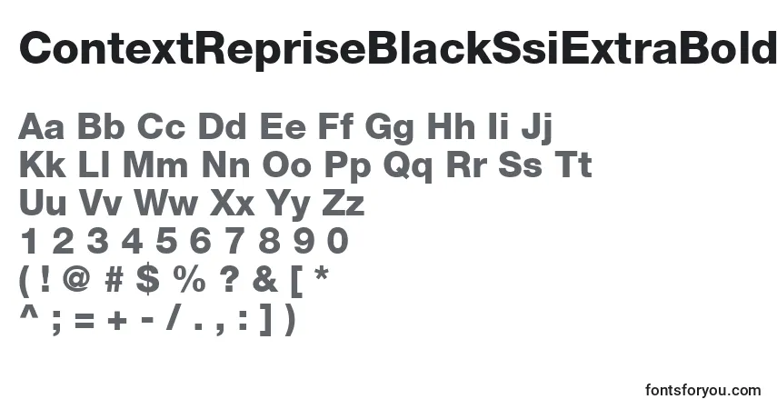 Czcionka ContextRepriseBlackSsiExtraBold – alfabet, cyfry, specjalne znaki