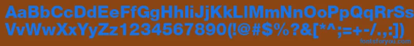 フォントContextRepriseBlackSsiExtraBold – 茶色の背景に青い文字