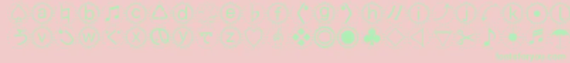 Mbats Font – Green Fonts on Pink Background