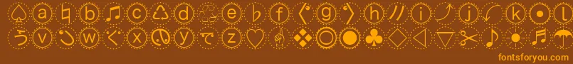 Шрифт Mbats – оранжевые шрифты на коричневом фоне