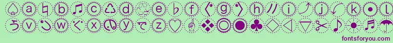Mbats Font – Purple Fonts on Green Background