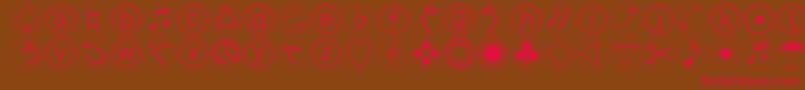 Mbats Font – Red Fonts on Brown Background