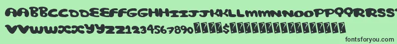フォントComicbubble – 緑の背景に黒い文字