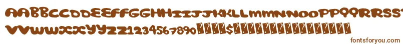 Шрифт Comicbubble – коричневые шрифты на белом фоне