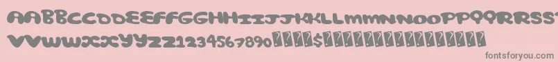 Comicbubble Font – Gray Fonts on Pink Background