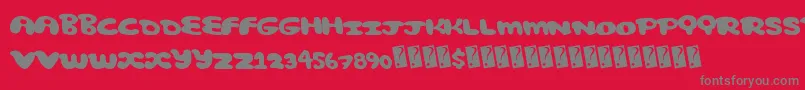 Comicbubble Font – Gray Fonts on Red Background