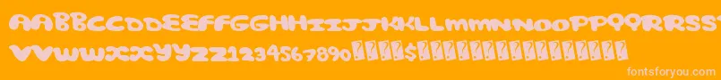 Comicbubble Font – Pink Fonts on Orange Background