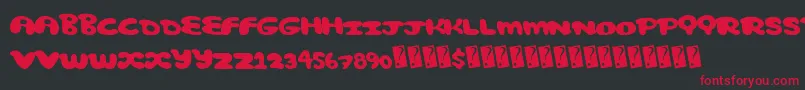 Comicbubble Font – Red Fonts on Black Background