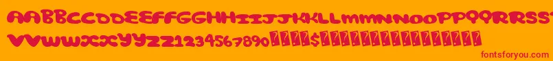 Шрифт Comicbubble – красные шрифты на оранжевом фоне