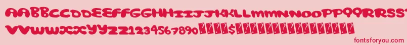 Comicbubble Font – Red Fonts on Pink Background