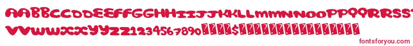 Comicbubble Font – Red Fonts on White Background