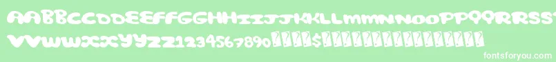 Comicbubble Font – White Fonts on Green Background