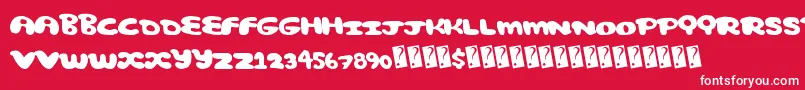 Comicbubble Font – White Fonts on Red Background