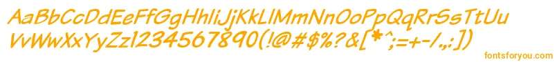 Vtcsundaykomixitalic Font – Orange Fonts on White Background