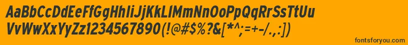 ExpresswaycdBolditalic Font – Black Fonts on Orange Background