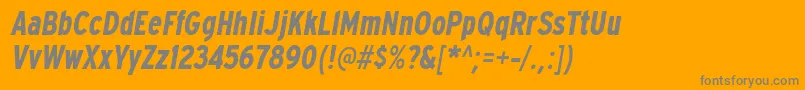 ExpresswaycdBolditalic Font – Gray Fonts on Orange Background