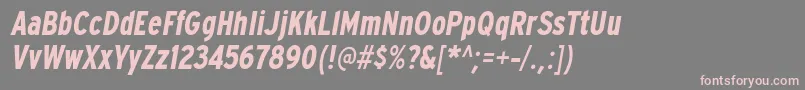 ExpresswaycdBolditalic Font – Pink Fonts on Gray Background