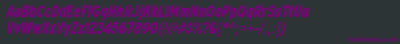 ExpresswaycdBolditalic Font – Purple Fonts on Black Background