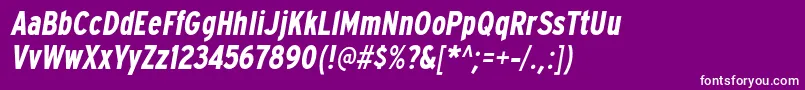 ExpresswaycdBolditalic Font – White Fonts on Purple Background