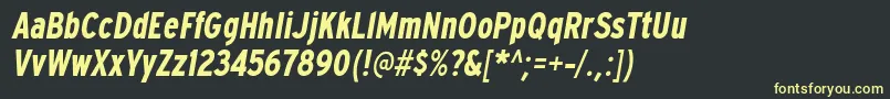 ExpresswaycdBolditalic Font – Yellow Fonts on Black Background