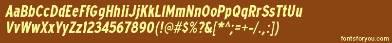 fuente ExpresswaycdBolditalic – Fuentes Amarillas Sobre Fondo Marrón