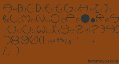 Pcrounders font – Black Fonts On Brown Background