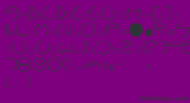 Pcrounders font – Black Fonts On Purple Background