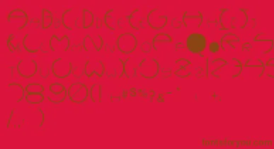 Pcrounders font – Brown Fonts On Red Background