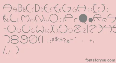 Pcrounders font – Gray Fonts On Pink Background