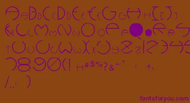Pcrounders font – Purple Fonts On Brown Background