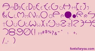 Pcrounders font – Purple Fonts On Pink Background