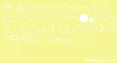 Pcrounders font – White Fonts On Yellow Background