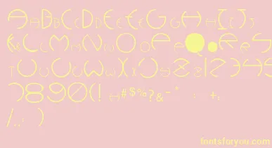 Pcrounders font – Yellow Fonts On Pink Background