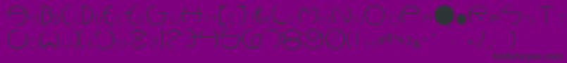 Pcrounders-Schriftart – Schwarze Schriften auf violettem Hintergrund