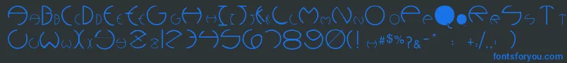 Подробнее о шрифте Pcrounders Шрифт Pcrounders – синие шрифты на чёрном фоне